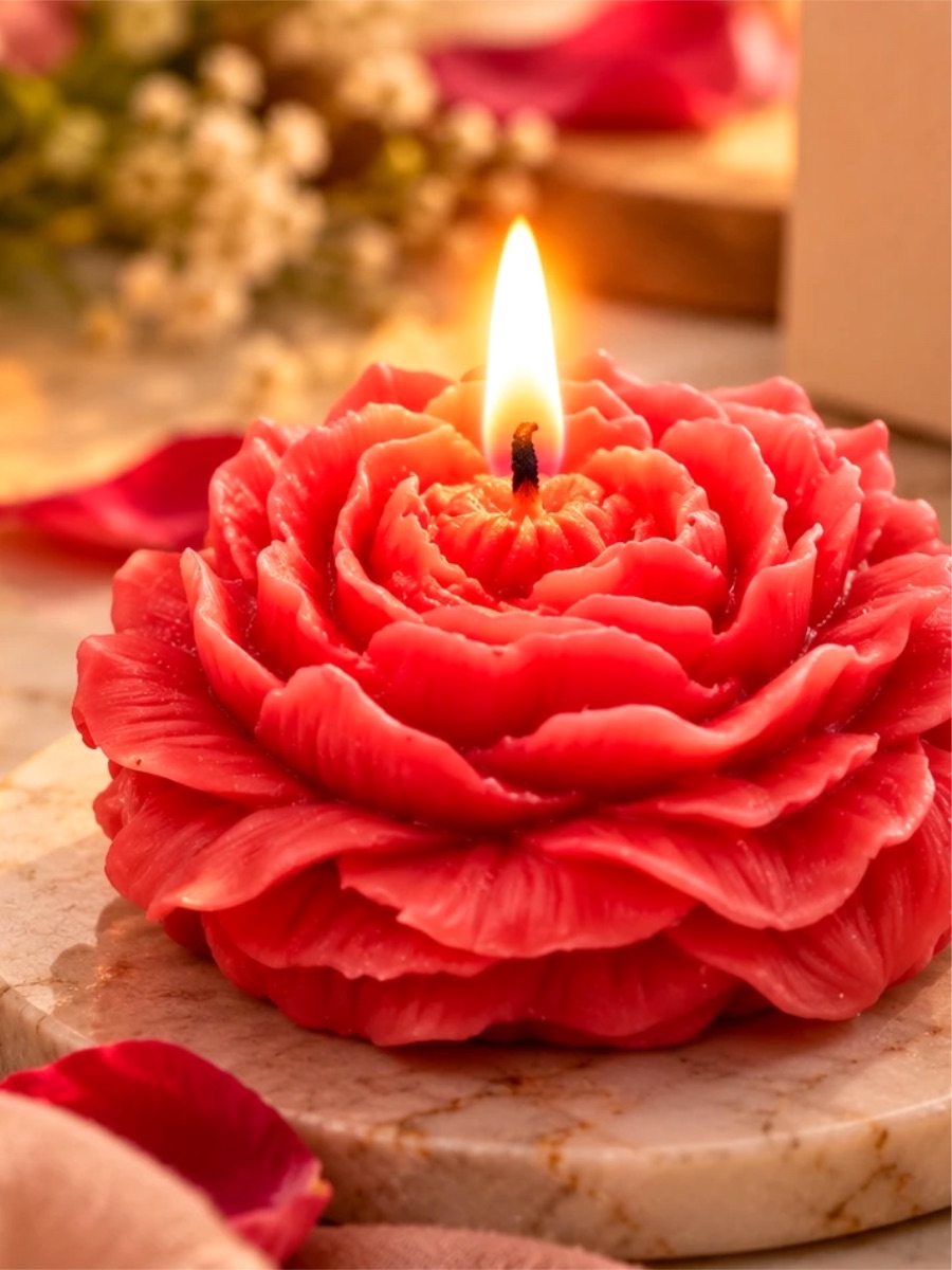 S2 Crafts rose jar candle for an anniversary