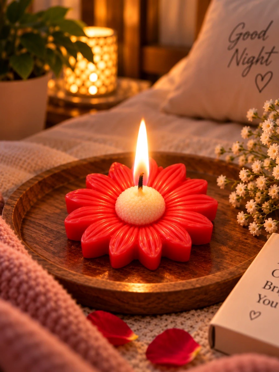 S2 Crafts daisy flower candles styled for a birthday celebration
