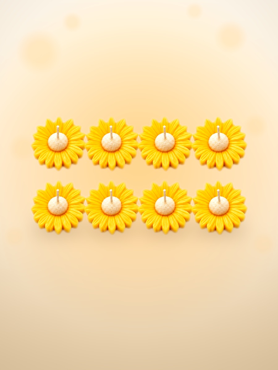 S2 Crafts mini daisy candles as return gifts