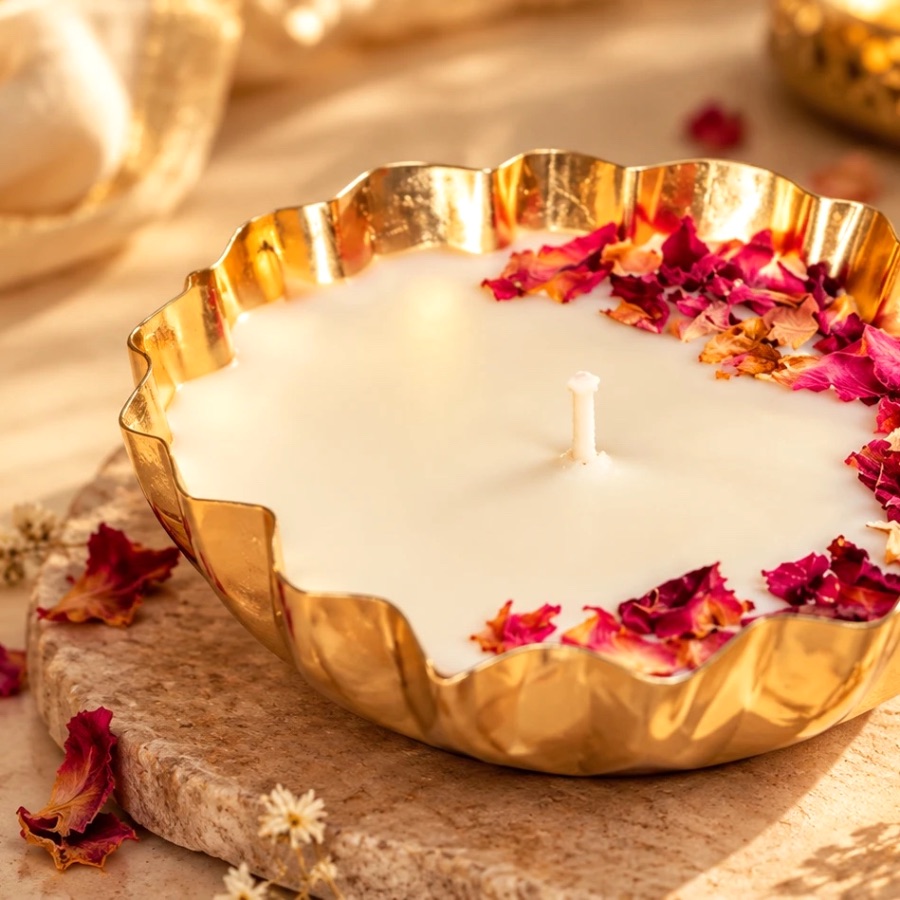 S2 Crafts rose petal platter candle on Instagram